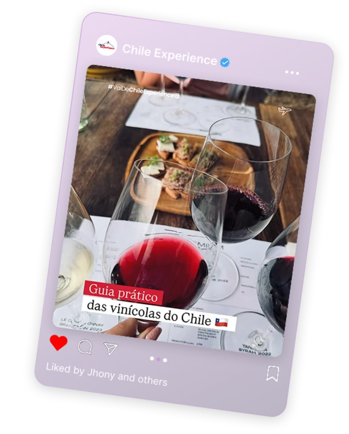 Publicación de Instagram — Chile Experience